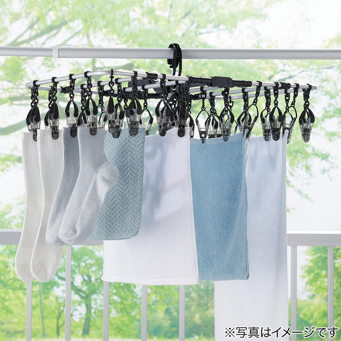 ALUMINUM LAUNDRY PEG HANGER 40P WH