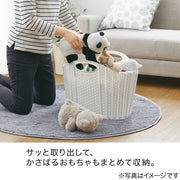FOLDABLE LAUNDRY BASKET WH RATTAN