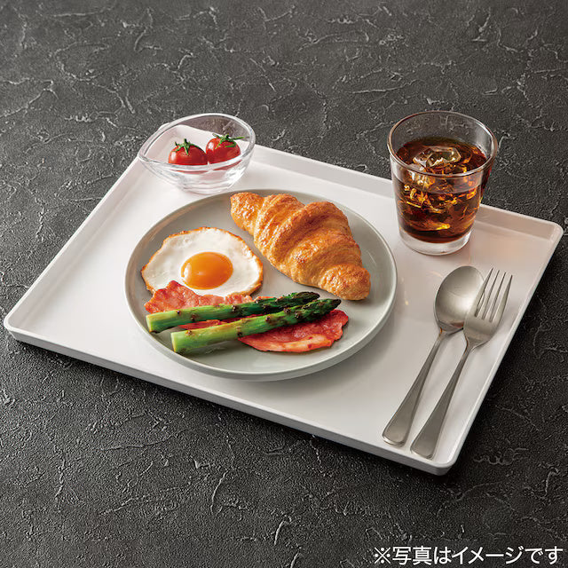 NON-SLIP PLASTIC TRAY WH S