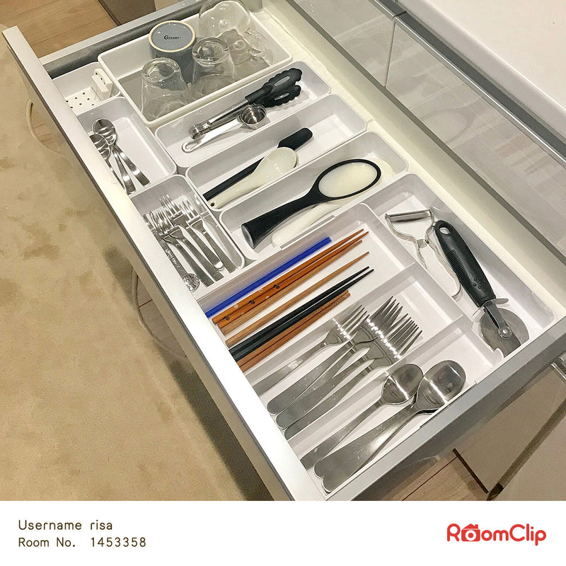 2 Way Extension Cutlery Tray WH N-Blanc