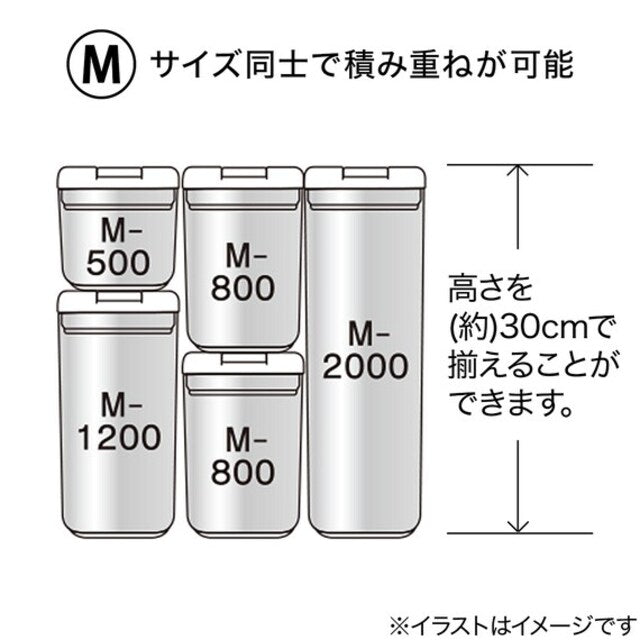 WASHABLE LEVER CANISTER M500mL WH
