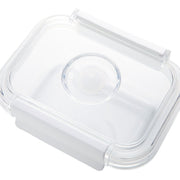 HEAT RESISTANT GLASS VACUUM STORAGE CONTAINER 370ML RECTANGULAR