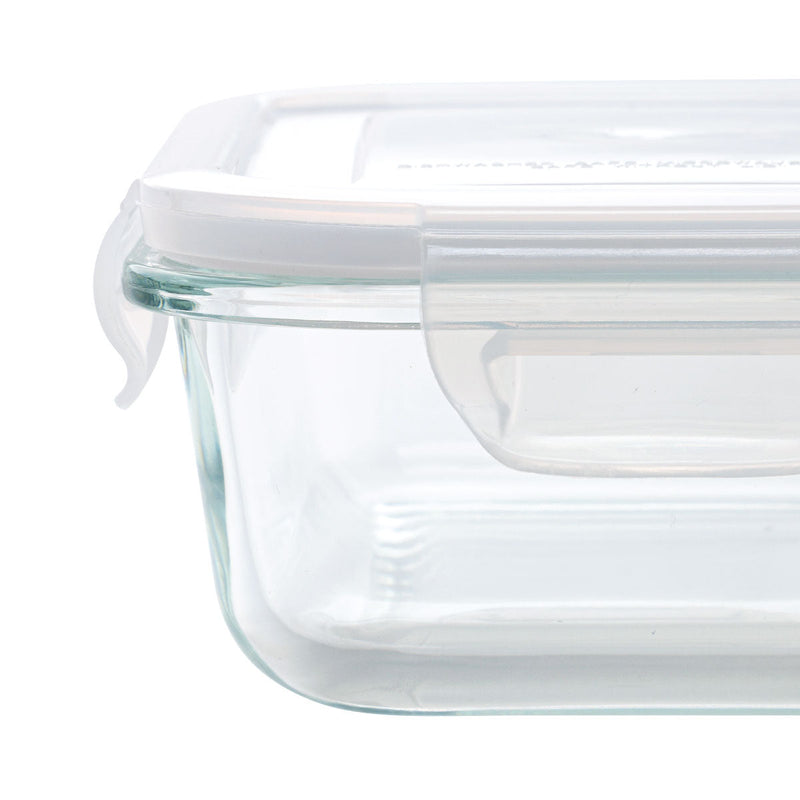 Heat Resistant Glass Storage Container 650ml Rectangular