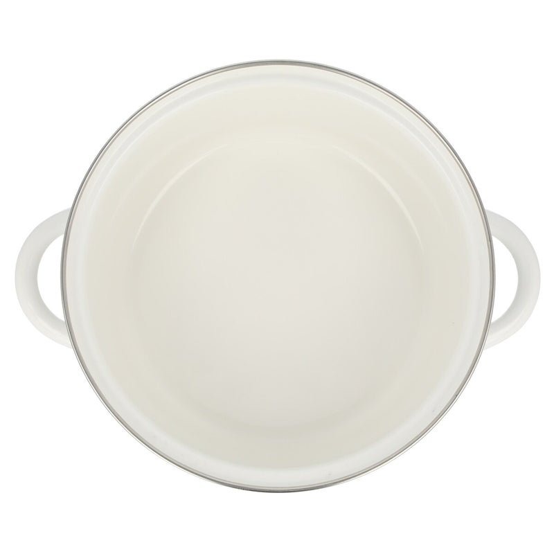 ENAMEL CASSEROLE 20cm WH