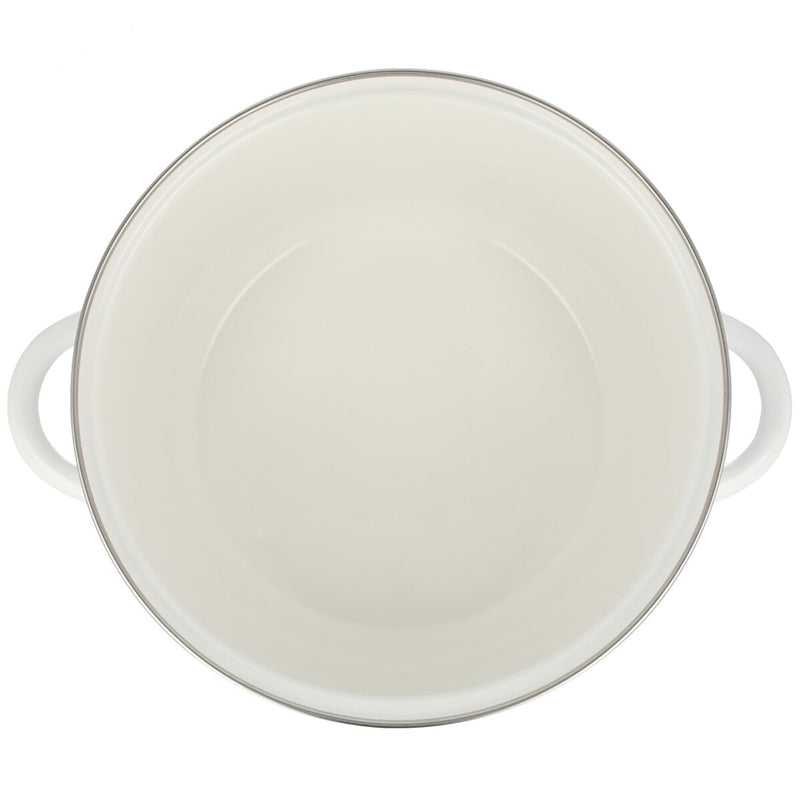 ENAMEL CASSEROLE 22cm WH