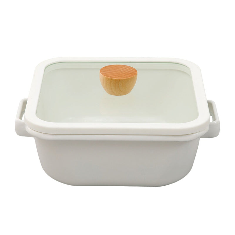 SQUARE ENAMEL POT 20CM