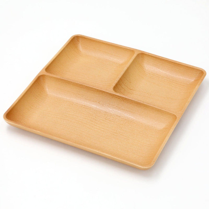 WATER-REPELLENT 24CM LUNCH PLATE WOOD LIKE NA