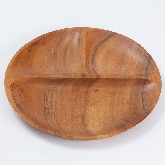 Acacia Round Lunch Plate 10in D25.5xH2.2