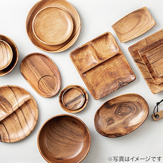 Acacia Round Lunch Plate 10in D25.5xH2.2
