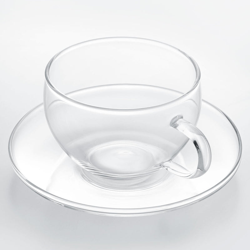 Heat-Resistant Glass Cup&Saucer 300ml Mc-03