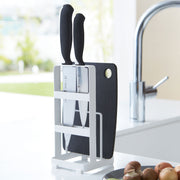 Knife & Cutting Board Stand Flat WH