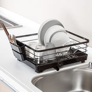 DISH DRAINER DOUBLE COATING 1TIER-WIDE BK