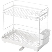 DISH DRAINER DOUBLE COATING 2TIER-SLIM WH