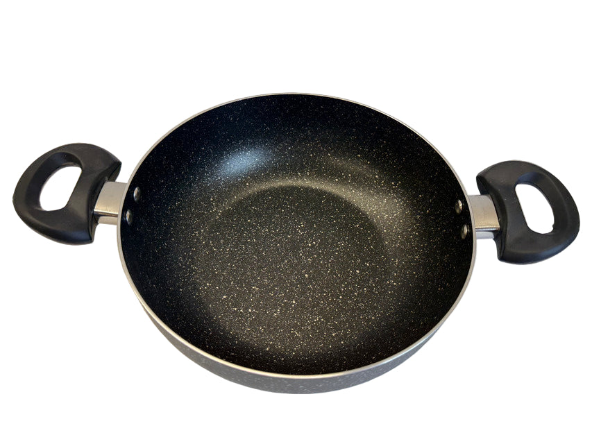 KADAI WITH GLASS LID IH SOFT TOUCH HANDLE 24cm CS