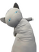 NC BODY PILLOW CAT L GY