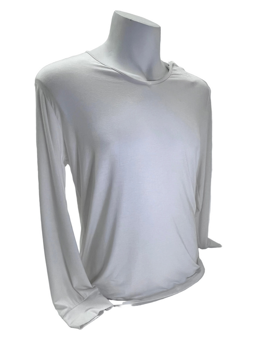 MEN MODAL LYCRA VNECK LONG WH XXL