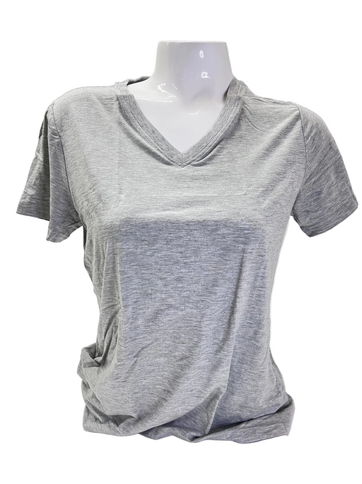 WOMEN MODAL VNECK SHORT GY M