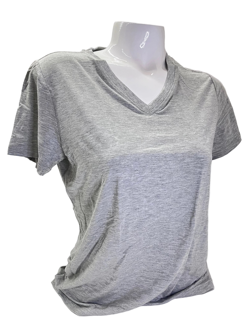 WOMEN MODAL VNECK SHORT GY M