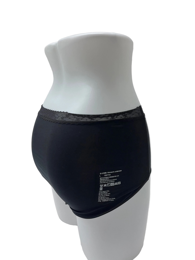WOMEN MODAL LACE UNDERWEAR BK L