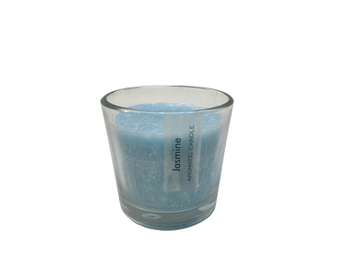 PALM WAX AROMA CANDLE IN GLASS CUP JASMINE DT