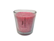 PALM WAX AROMA CANDLE IN GLASS CUP ROSE DT