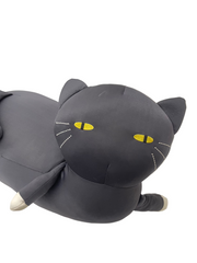 NC BODY PILLOW CAT L BK