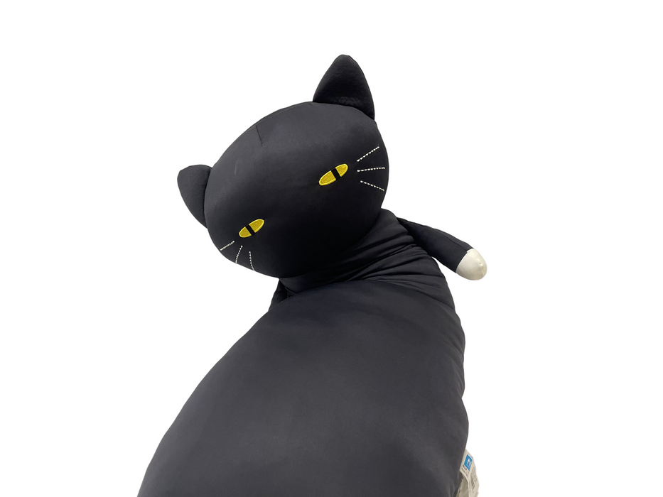 NC BODY PILLOW CAT L BK