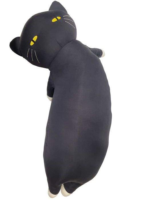 NC BODY PILLOW CAT L BK
