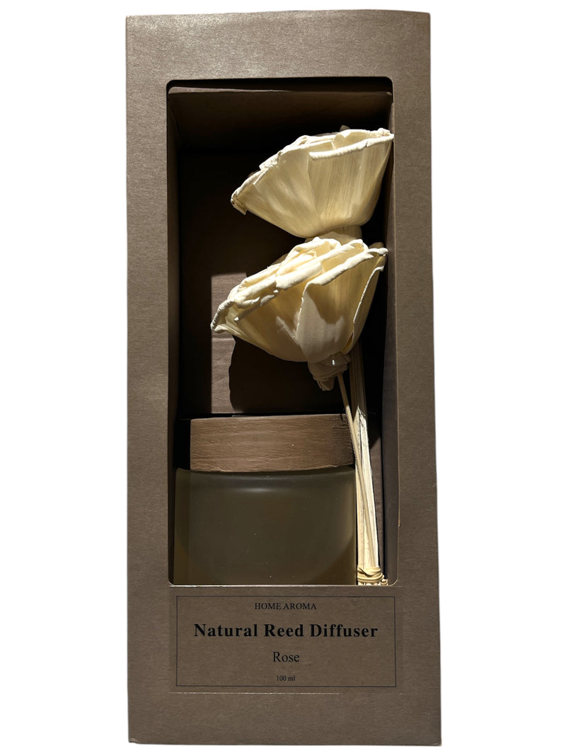 AROMA DIFF W/RND GLASS BOTTLE 100mL ROSE DT