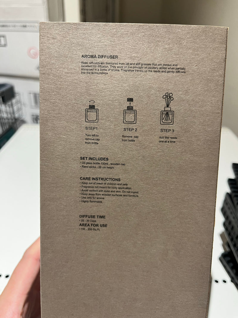 AROMA DIFF W/RND GLASS BOTTLE 100mL JASMINE DT