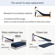 STRETCH FITTEDSHEET38 NFIT FT05 COTTON SD-D