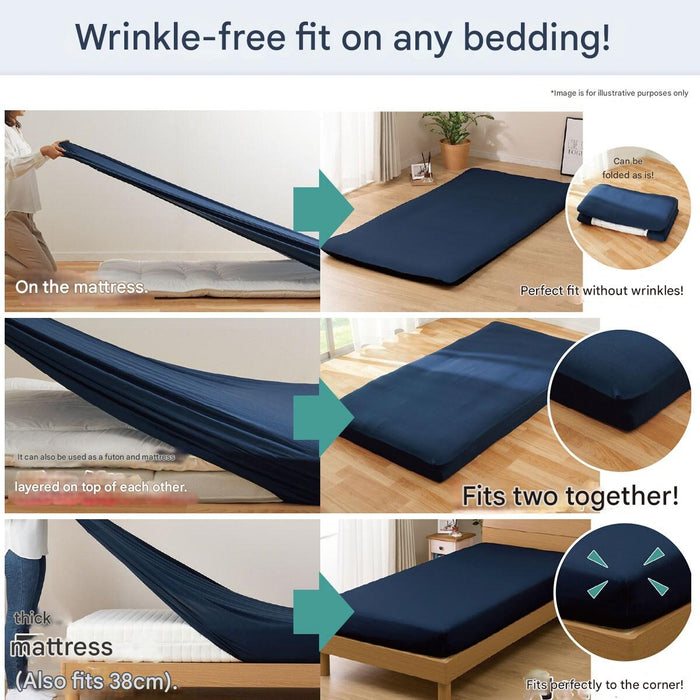 STRETCH FITTEDSHEET38 NFIT FT05 COTTON SD-D